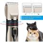 GENERA Dog Clipper, Low Noise Cordless Pet Clippers of 4 Comb Guides with Nail Scissors, Professional Dog Hair Trimmer with Nail Kits for Dogs Cats & More