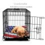 USA Pad Pet Fourth of July Independence Day Traditional Abstract Square Forms Illustration Rectangle Mat for Dogs and Cats Indigo Red White