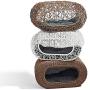 D+ Garden Fun Stackable Cat Condo for Indoor Cats - Interactive Play Rattan Cat House for Indoor Cats Kitty, Pet Friendly Top/Side House Entry, Cat Bed Enclosed