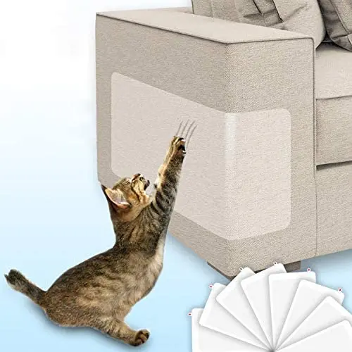 HOISTAC Cat Scratch Deterrent Tape, Double Anti-Scratch Tape, 2020 Upgrade Cat Couch Protectors,Furniture Protectors from Cats,8pcs(17.8x12ins) HOISTAC Cat Scratch Deterrent Tape, Double Anti-Scratch Tape, 2020 Upgrade Cat Couch Protectors,Furniture Protectors from Cats,8pcs(17.8x12ins)