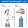 FUBARBRA Nail Grinder Trimmers for Dog, 2-Speed Pet Paw Nail Grinder Rechargeable Pet Nail Trimmer No Painless, Easy to Use as Seen on TV for Small Medium Large Dogs & Cats Pet Grooming Tool Kit
