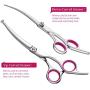 BRAINYS Professional Dog Grooming Scissors Kit, Japanese Craftsmanship Heavy Duty 6 in1 Set- Genuine Superior 4CR Stainless Steel with Safety Tips