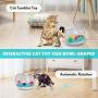 petnf 2021 Newest Interactive Cat Toy,Fish Bowl-Shaped Kitten Toys,Cat Feather Toys Timer Setting,Cat Tumbler Toy USB Charging,Multiple Game Play,Automatic Rotating,Non-Toxic and Eco-Friendly