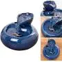 THMY Cat Water Fountains, Pet Drinking Fountain, Automatic Circulation Water Dispenser Ceramic Pet Water Fountain for Cat Dog