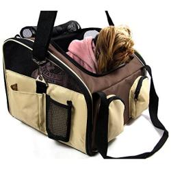 Heartland Pet Products Large Soft Sided Dog/Cat Car Seat 16.5 x 14.5 x 14 (Lifetime Full Replacement Warranty)