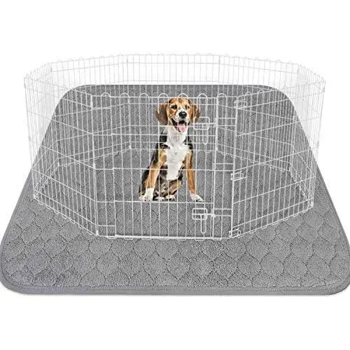 LUFFWELL Washable Extra Thick Dog Pee Pad, 72”72” Super Large Absorbent Puppy Training Pad, Reusable Whelping Pads No Leakage, Waterproof Dog Mat Non-Slip Potty Rugs for Dog Playpen, Crate, Kennel
