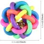 Yhytbhsh Fun Colorful Weave Style Bell Ball Pet Toy, Size: S (6.56.56.5cm) FFIIKIF