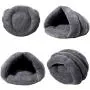 MeiLiMiYu Cozy Plush Cat Cave Tent Bed Self Warming Pet Bed Washable Portable Sleeping Bag for Indoors Cats and Puppy MeiLiMiYu Cozy Plush Cat Cave Tent Bed Self Warming Pet Bed Washable Portable Sleeping Bag for Indoors Cats and Puppy