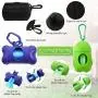 Weewooday 6 Pieces Dog Waste Bag Holders Leash Poop Waste Bag Holder Dispenser Waste Bag with Plastic Bags for Walking Running with Dog, 4 Kinds