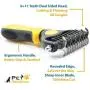 Pet Republique Dog Dematting Tool – Matt Splitters for Dogs, Cats, Rabbits, Long Haired Breed Pets – Effective Pet Dematting, Mat Remover, De-Matting Comb, or Dematter