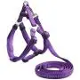 HUIYOU Puppy Harness Leash Set, Heavy Duty Training Dog Vest Perfect for Large Medium Small Dogs (S, Purple)