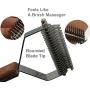 MEETWIN Undercoat Grooming Rake, Dematting Stripper, Tool, Combs for Medium to Large Dogs, Cats, Stainless Steel Combines with Solid Wooden Handle
