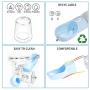 Dioxide Portable Dog Water Bottle Dispenser,2 in 1 Pet Water and Food Bottle Leak Proof for Pets Outdoor Walking, Hiking, Travel,Food Grade Plastic (Blue)