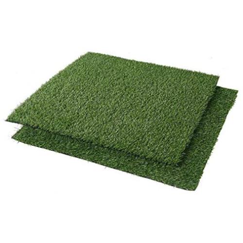 Dog Grass Pad, 2-Pack Portable Grass Pee Pads for Dogs Washable Professional Dog Grass Mat Training Grass Pee Pad for Indoor Outdoor Porches Apartments and Grass Turf Mat Replacement (18 x 28)