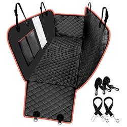 look envy Heavy Duty Dog Back Seat Cover Protector,Waterproof and Scratch-Proof 600D Oxford Cloth Rear Seat Cover,Pet Dog Hammock Back with Mesh Window for Cars, Trucks & SUVs