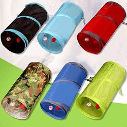 redcolourful Quality Pet Supplies, Pet Tunnel Foldable Kitten Toy with Ball for Dogs Cat Training Rose Red Ideal Pet Product