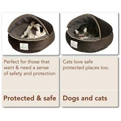 Floppy Ears Design Microfiber and Fleece Hooded Pet Bed