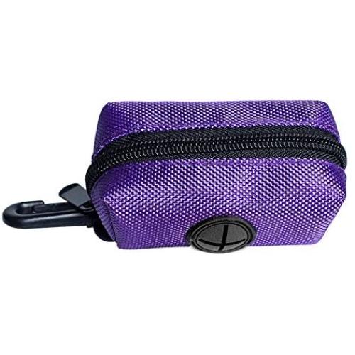 Dog Poop Bag Holder, Dog Poop Waste Bag with Leash Hook Waterprrof Pet Zippered Garbage Bags Organizer for Walking Running Hiking