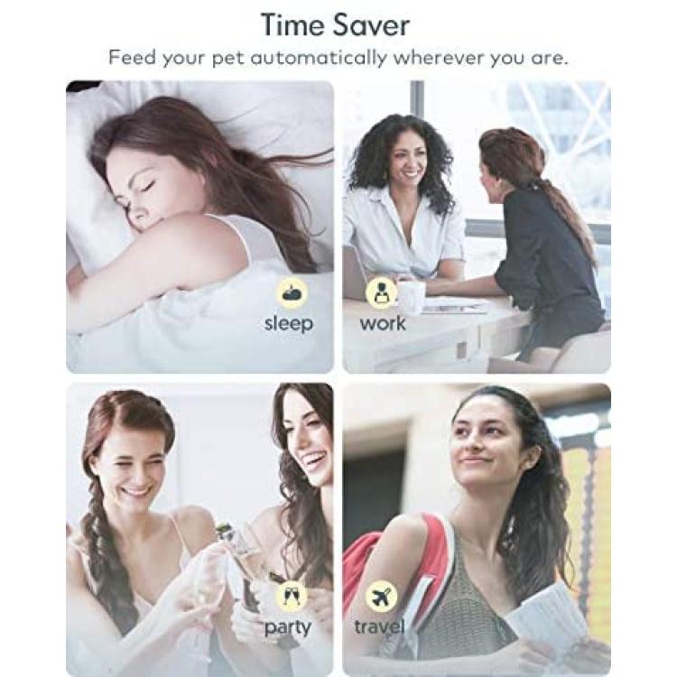 Roffie Automatic Cat Feeder with Timer Schedule Feature 7L Cat Food