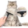 PAWABOO Pet Shedding Tools, DeShedding Grooming Tools Trimmer Comb Self Cleaning Brush for Small Medium Large Dogs/Cats, with Interchangeable Detachable Blades and Hair Release Button