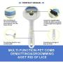 YINI Dog Brush and Cat Brush Multifunction Pet Grooming Tool Undercoat and Surface Rake for Cats & Dogs - Safe Dematting Comb for Easy Mats & Tangles Removing - No More Nasty Shedding and Flying Hair