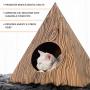 Upstreet Cat Hideout, 100% Non Toxic Cardboard, 2 Pack Hex Tunnel, Hideaway, Pyramid Shelter, Playhouse for Anxiety Relief, Stress Relieving Environment for Cats, Durable, Contemporary & Lightweight