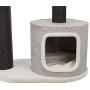 Royal Pet Club Cara Gray Cat Tower for Large Cats, with Scratching Posts, Two Platforms, Top Platform Padded with Back Rest, Condo, Removable Cushion (44444)