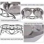 Raised Dog Bowls, Double Dog Bowls Cat Food Water Bowls Feeder Dishes Rack Stand Stainless Steel Raised Dog Bowls, Double Dog Bowls Cat Food Water Bowls Feeder Dishes Rack Stand Stainless Steel