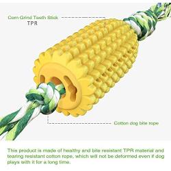 Dog Chew Toys,Tough Dog Toys for Medium Large Dogs bite-Resistant Toothbrush Dog Toy,Dog Toothbrush Chew Toys Dog Chew Corn Teeth Cleaning Bite Resistant for Dogs Dental Care