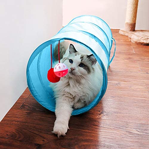 iCAGY Cat Tunnel for Indoor Cats Interactive, Rabbit Tunnel Toys, Pet Toys Play Tunnels for Cats Kittens Rabbits Puppies Crinkle Collapsible