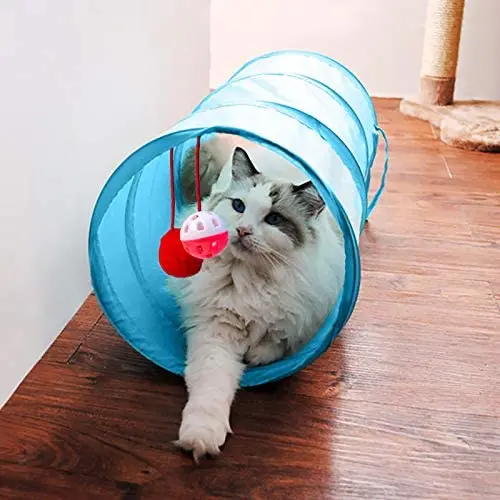iCAGY Cat Tunnel for Indoor Cats Interactive, Rabbit Tunnel Toys, Pet Toys Play Tunnels for Cats Kittens Rabbits Puppies Crinkle Collapsible iCAGY Cat Tunnel for Indoor Cats Interactive, Rabbit Tunnel Toys, Pet Toys Play Tunnels for Cats Kittens Rabbits Puppies Crinkle Collapsible