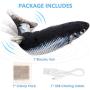 Electric Fish Cat Toys,  Realistic Plush Simulation Electric Wagging Fish Cat Toy Catnip Kicker Toys, Funny Interactive Pets Pillow Chew Bite Kick Supplies for Cat Kitten Kitty
