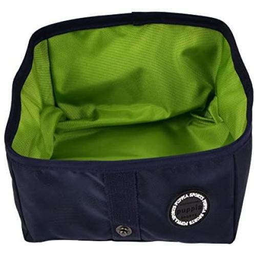 Puppia PLRA-PB9327-NY-FR Navy Trek Square Portable Bowl Pet-Bowls, One Size
