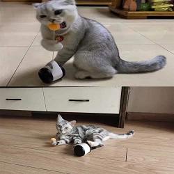 JUILE YUAN Tumbler Smart Nteractive Cat Toys, 180 Degree Self Rotating Ball Car Toy with Catnip, Cat Wand Chaser Indoor Trainning Toys for Teaser Kitten/Cats Toys