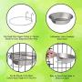 PETMAKER Stainless-Steel Hanging Pet Bowls for Dogs & Cats-Cage, Kennel, & Crate Large Feeder Dishes for Food & Water-Set of 2, 48oz Each