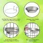 PETMAKER Stainless-Steel Hanging Pet Bowls for Dogs & Cats-Cage, Kennel, & Crate Large Feeder Dishes for Food & Water-Set of 2, 48oz Each PETMAKER Stainless-Steel Hanging Pet Bowls for Dogs & Cats-Cage, Kennel, & Crate Large Feeder Dishes for Food & Water-Set of 2, 48oz Each