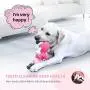 IOKHEIRA Dog Plush Toys, Interactive Squeaky Toy for for Aggressive chewers, Sturdy Dog Stuffed Animals Toy with Cotton Material and Crinkle Paper, Chewing Teeth Health Toys for Large and Small Dogs
