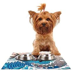 KESS InHouse Mat Miller Unstoppable Bull Feeding Mat for Pet Bowl, 24 by 15-Inch