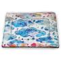 DayDayFun Modern Pet Training Mat China Shangai Airport with Big Jet Plane Wanderlust Traveller Photograph Pet Mat Waterproof White and Sky Blue