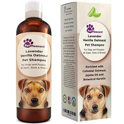 Vanilla Oatmeal Dog Shampoo with Lavender - Colloidal Oatmeal Dog Shampoo for Itchy Skin - Shampoo for Dogs with Sensitive Skin - Odor Eliminator