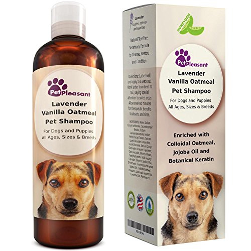 Vanilla Oatmeal Dog Shampoo with Lavender - Colloidal Oatmeal Dog Shampoo for Itchy Skin - Shampoo for Dogs with Sensitive Skin - Odor Eliminator