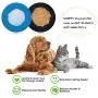 WHIPPY 2 Pack Lick Mat for Dogs/Cats, Slow Feeder Dog Peanut Butter Lick Pad with Strong Suction Relieve Anxiety Dog Distraction Lick Mat Bathing Grooming Training, Blue/Black
