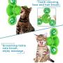 Windmill Cat Toy, Interactive Cat Toy, Cat Toys with Led Ball and Catnip Ball, Bells Portable Turntable Massage Scratch Hair Brush Funny Kitty Gift (Pink)