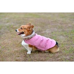 Comfortland Cozy Dog Cotton Padded Jacket Dog Winter Coat for Cat Cold Weather Sweater for Dogs Fleece Warm Dog Vest for Pet Dog Clothes for Christmas with Fur Collar for Small Medium Large Dogs