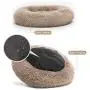PUPPBUDD Calming Dog Bed Cat Bed Donut, Faux Fur Pet Bed Self-Warming Donut Cuddler, Comfortable Round Plush Dog Beds for Large Medium Dogs and Cats (24''/32''/36'')