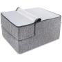 Made in USA Foldable Pet Steps/Stairs with CertiPUR-US Certified Foam for Dogs and Cats by Best Pet Supplies - Gray Linen