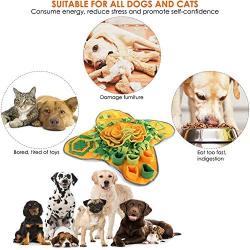 ulovemore qh Snuffle Mat for Dogs, Interactive Dog Toys, Dog Natural Foraging Activity Mat