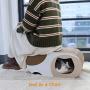 ComSaf Durable Cat Scratcher Cardboard, Corrugated Scratch Pad, Cat Scratcher Lounge with Hole, Furniture Protection, Cat Training Toy, Large Pack of 1