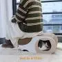 ComSaf Durable Cat Scratcher Cardboard, Corrugated Scratch Pad, Cat Scratcher Lounge with Hole, Furniture Protection, Cat Training Toy, Large Pack of 1 ComSaf Durable Cat Scratcher Cardboard, Corrugated Scratch Pad, Cat Scratcher Lounge with Hole, Furniture Protection, Cat Training Toy, Large Pack of 1