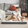 EHEYCIGA Orthopedic Dog Bed for Large/Medium/Small Dogs, Foam Dog Crate Bed Pet Bed with Washable Removable Cover, Durable Dog Pillow/Thick Dog Crate Pad